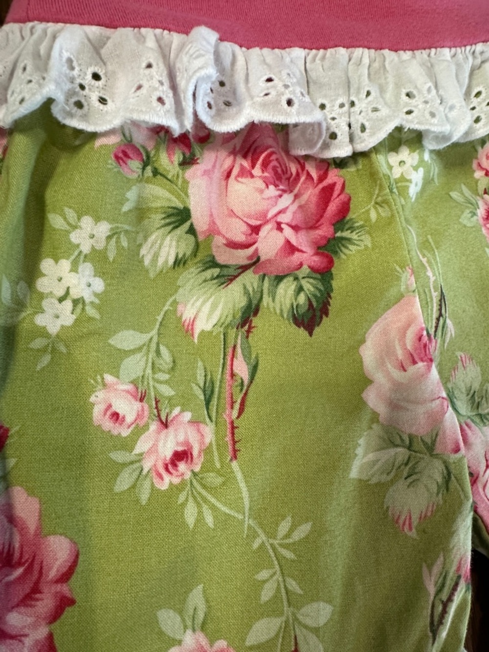 Giggle Moon Floral Ruffle Capri Pants - Picture 4 of 5